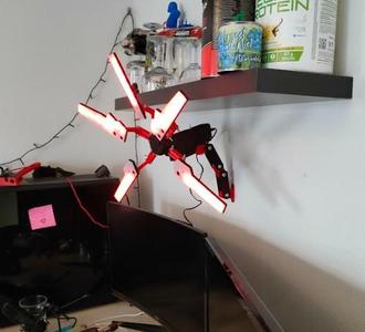 Desk stranding wall mount & short arms