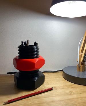 Nut & Bolt Pencil Holder