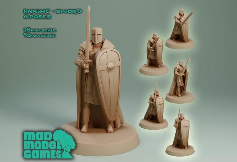 Knight - Sword - 6 Poses
