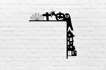 Halloween wall decoration spider ghost