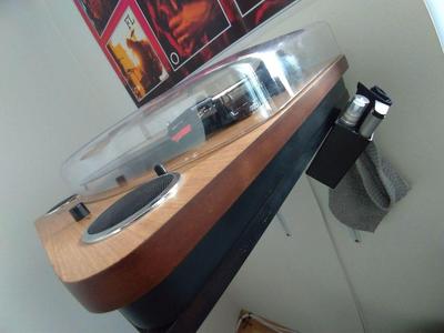 Vinyl cleaning kit and spare needles holder