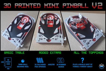 3D Printed Mini Pinball V2