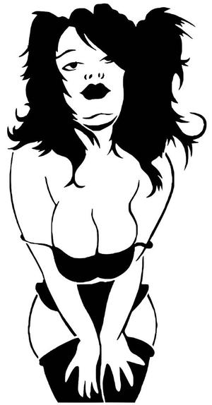 Girl stencil 36