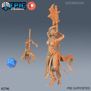 Lizard Folk Brood Guard Lance ‧ DnD Miniature ‧ Tabletop Miniatures ‧ Gaming Monster ‧ 3D Model ‧ RPG ‧ DnDminis ‧ STL FILE