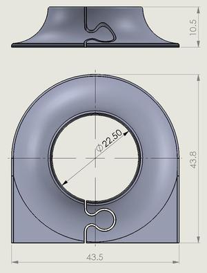 Sealing for pipe ø22mm