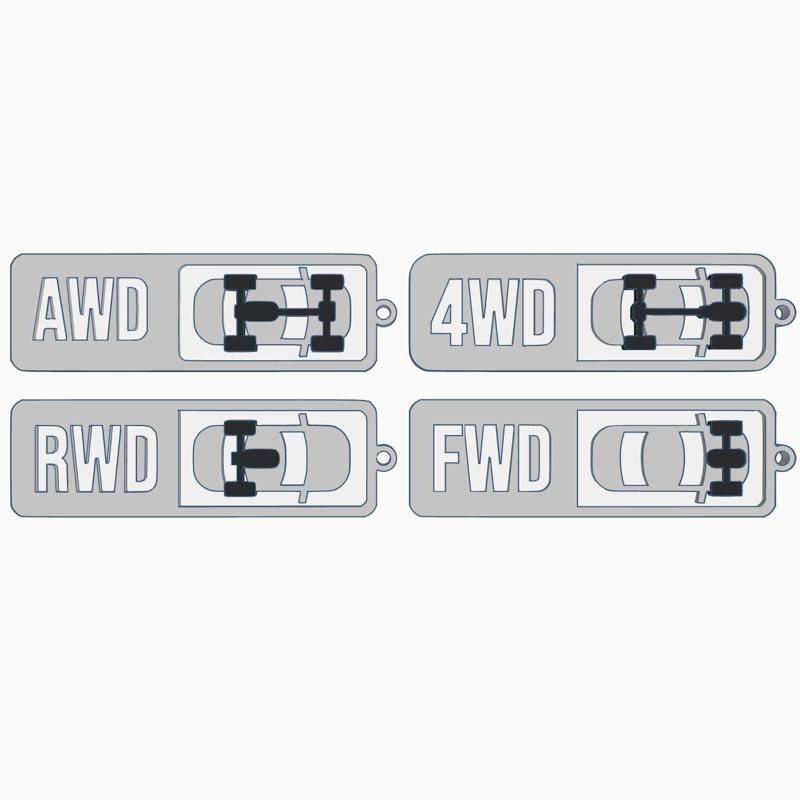 Forza Motorsport - Drive Train Types Keychain