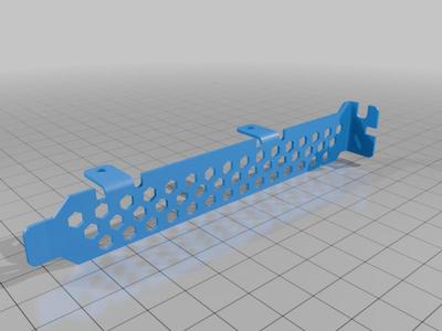 PCIe full height bracket exagonal pattern