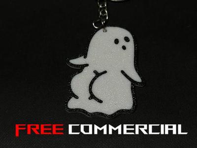 Ghost ass hallowen keychain