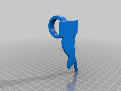 Cat curtain rod mount