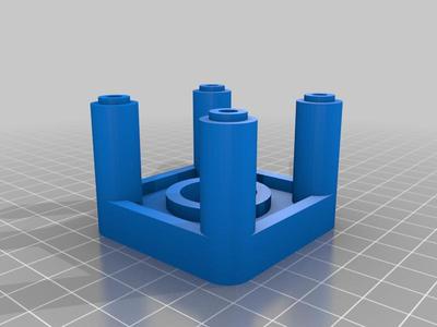 Parameterized base for direct connection to a Savonius & Gorlov VAWT (https://www.thingiverse.com/thing:16504)