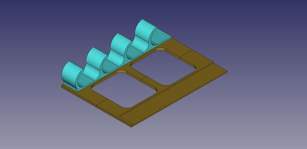 Horizontal Whiteboard Hooks and Baseplate