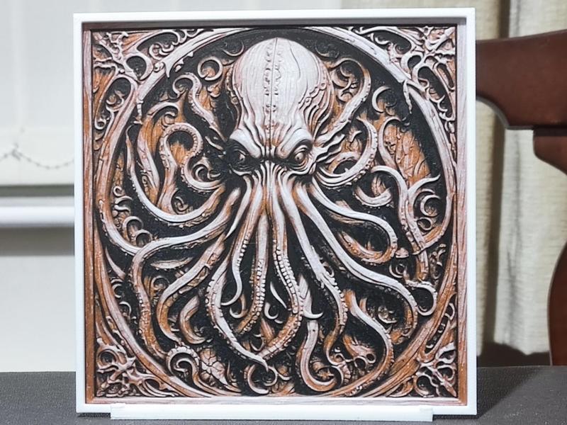 Wood Carving Cthulhu - HueForge 3 Color