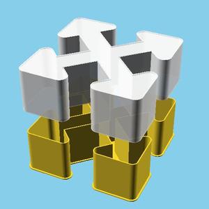 Cross Directions sign, nestable box (v1)