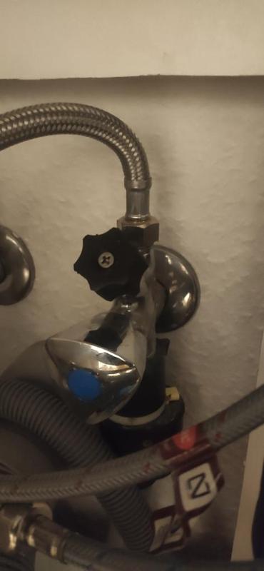 Kombi Eckventil 1/2+3/8 Zoll Spülmaschine / Valve Dishwasher Knauf/Knob