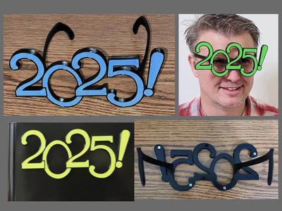 2025 New Year Eve Glasses, Graduation, Mardi Gras, Party