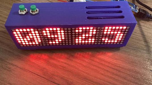 ARDUINO CLOCK FOUR LED MATRIX CASE