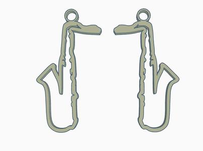 saxophone earrings