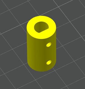 6mm D Shaft Coupler to 3mm diameter Round Shaft