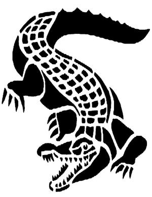 Crocodile stencil 2