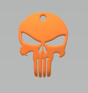 Punisher skull keychain (3D)