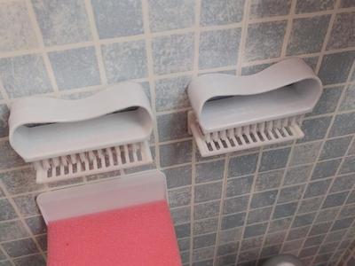 Nail brush tray.