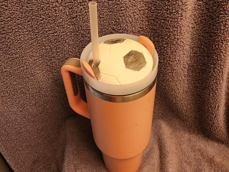 40oz travel mug topper (soccer)