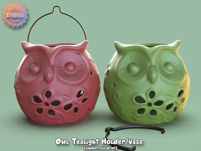 Owl tea-light holder/vase