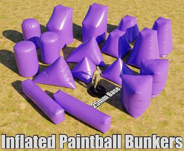 Inflated Paintball Bunkers for Tabletop Gaming