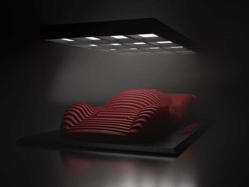 Ferrari 330 P4 Layered Sculpture