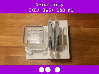 Gridfinity IKEA 365+ 180ml Box & Lid Holder