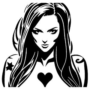 Girl stencil 129