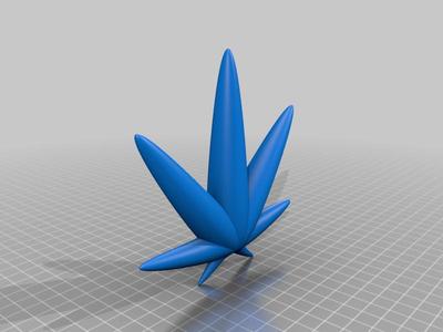 3D Cannabis Leaf