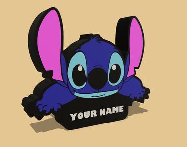 STITCH LIGHTBOX ONLY 1 BLUE NEEDED AND CUSTOM NAME