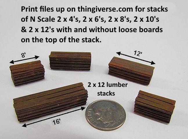 N Scale 2 x 10 Stacks of lumber....