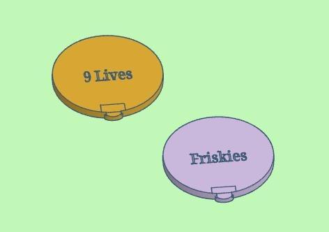 Cat Food Can Lids (2 Different Brands)