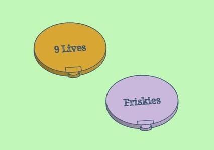 Cat Food Can Lids (2 Different Brands)