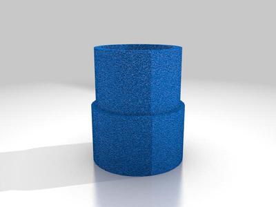 Male extension for Ø 50mm PVC pipe