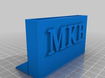 (3d rectangle) Business Card Holder MKB