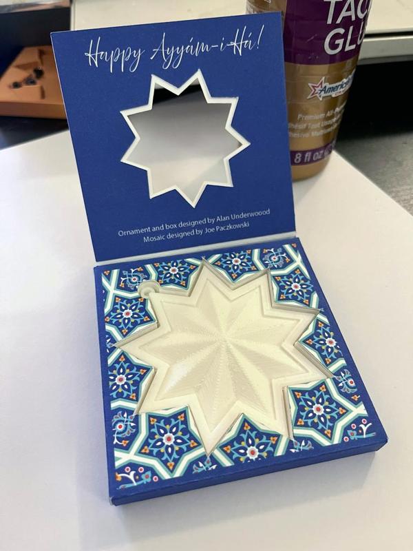 Ayyam-i-Ha Gift - Nine Pointed Star Ornament with Gift Box