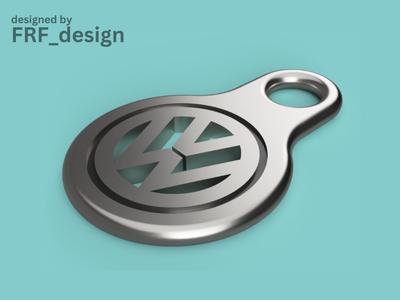 Keychain - Shopping cart coin/token - VW logo