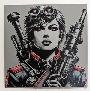 Steampunk FemShep - HueForge print