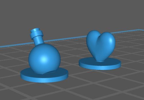 heart and potion token