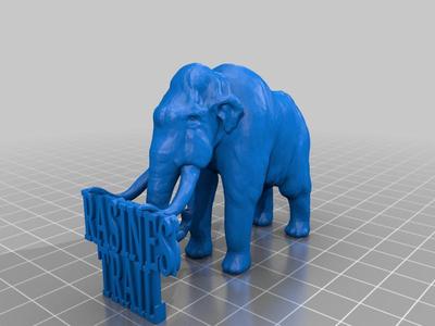 Escultura mamut Rasines Trail