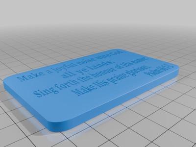 Psalm 66:1-2 business card