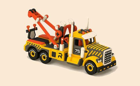 Yellow Classic Towing Truck