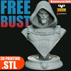 FREE Dr. Doom Bust STL for 3D Printing 3DXM ChibiSTL
