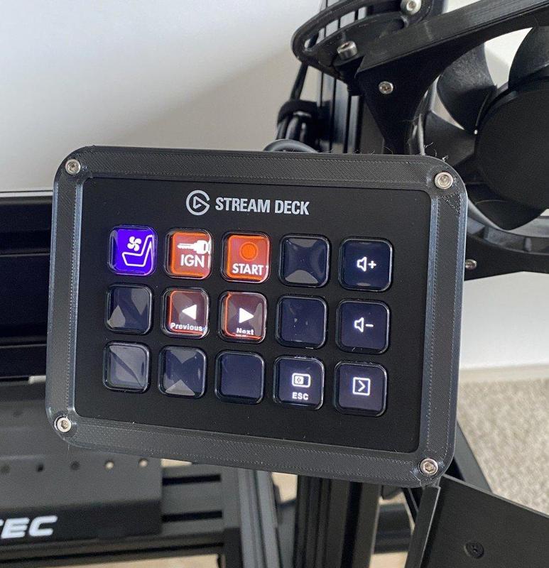 Elgato Stream Deck MK2 Mount (T slot profile)