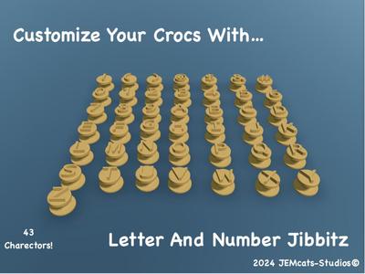 Number And Letter Jibbitz