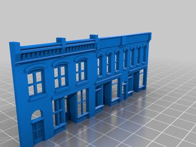 n scale shopping street building 3