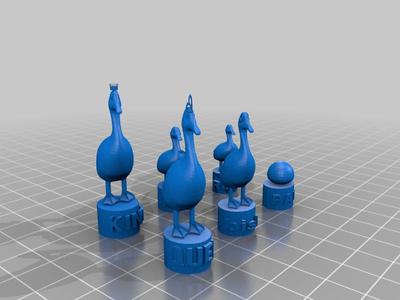 Duck chess pieces 